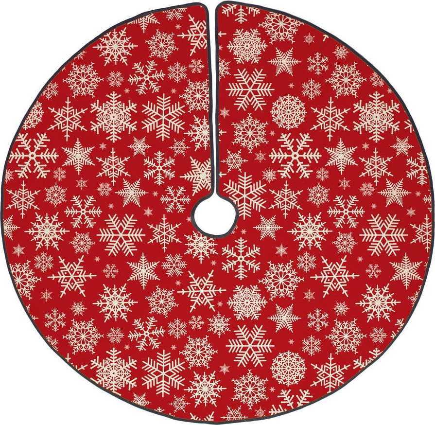 Bavlněný koberec pod vánoční stromeček Butter Kings Freezy Snowflakes