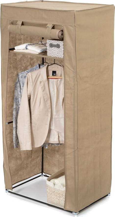 Béžová látková šatní skříň 70x148 cm Wardrobe - Compactor Compactor