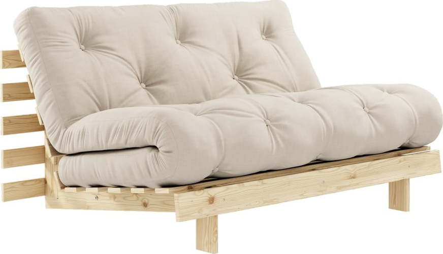 Béžová rozkládací pohovka 140 cm Roots - Karup Design Karup Design
