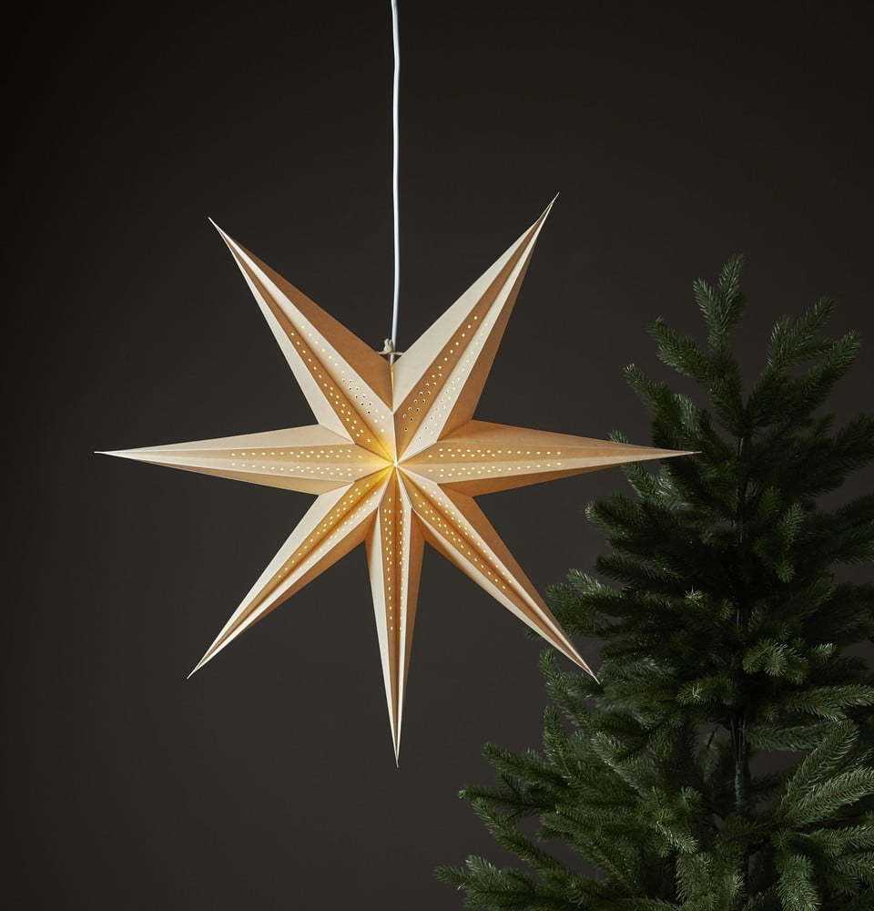 Béžová vánoční světelná dekorace ø 60 cm Point - Star Trading Star Trading