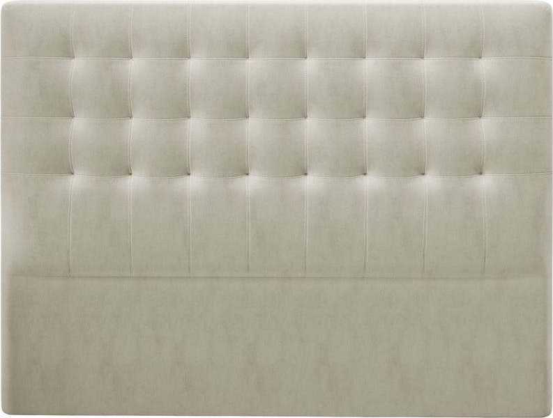 Béžové čelo postele se sametovým potahem Windsor & Co Sofas Athena