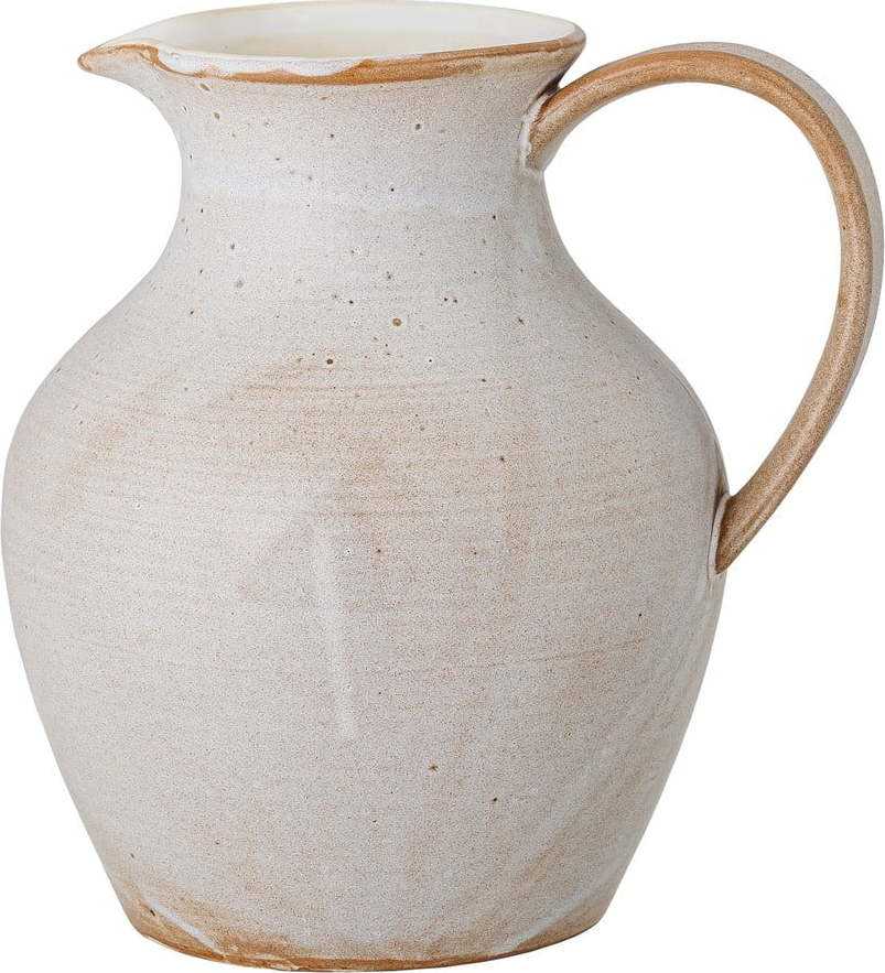 Béžový kameninový džbán Bloomingville Lavra