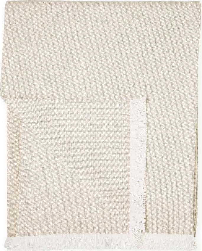Béžový pléd s podílem bavlny Euromant Summer Linen