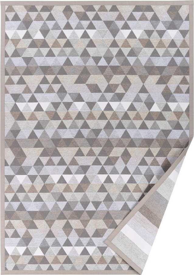 Béžový vzorovaný oboustranný koberec Narma Luke