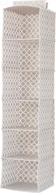 Béžový závěsný organizér s 6 přihrádkami Compactor