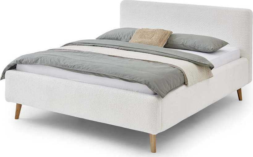 Bílá čalouněná dvoulůžková postel 160x200 cm Mattis - Meise Möbel Meise Möbel
