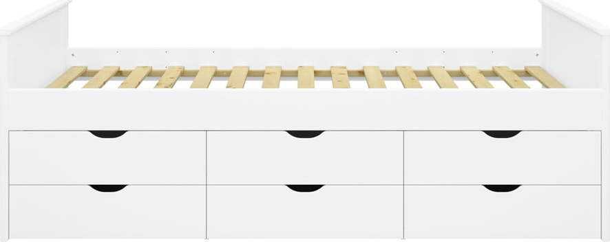 Bílá dětská postel s úložným prostorem 90x200 cm Alba - Tvilum Tvilum