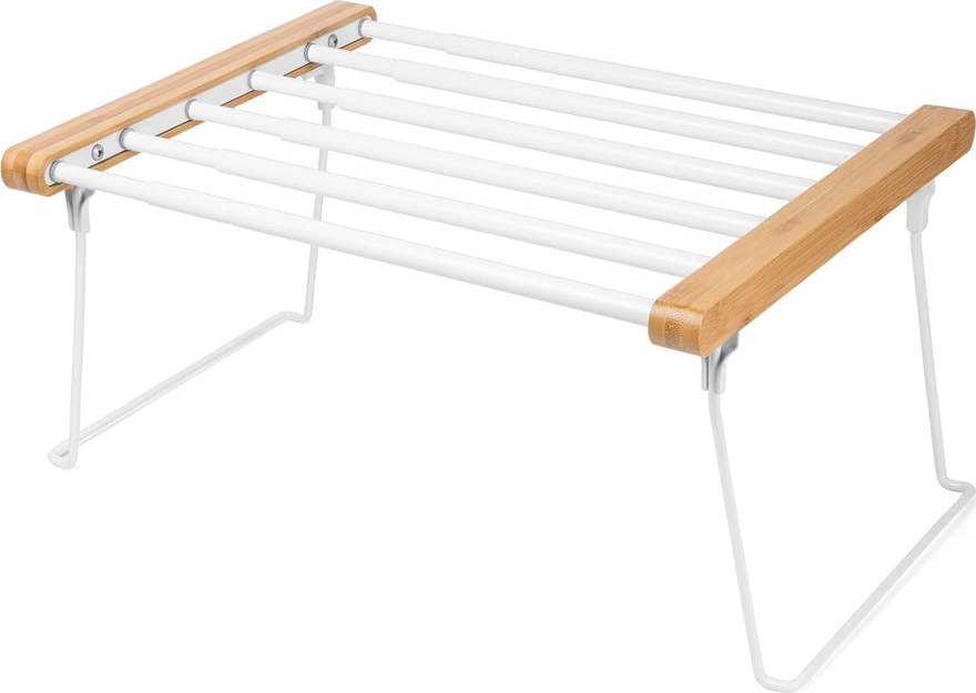 Bílá nastavitelná polička do skříně na oblečení Compactor Extandable Shelf Rack Compactor