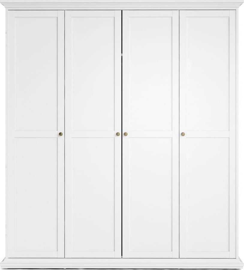 Bílá šatní skříň 181x201 cm Paris - Tvilum Tvilum