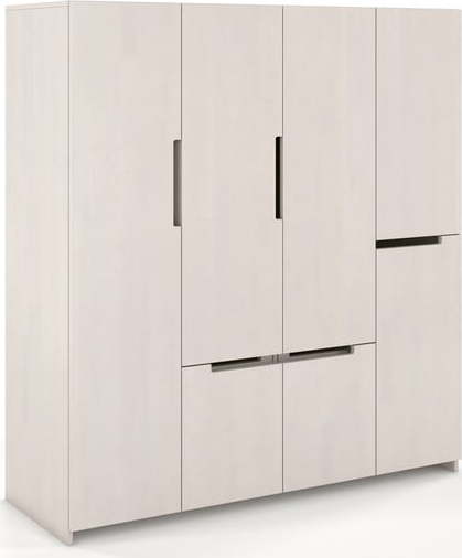 Bílá šatní skříň z borovicového dřeva 170x180 cm Bergman - Skandica SKANDICA