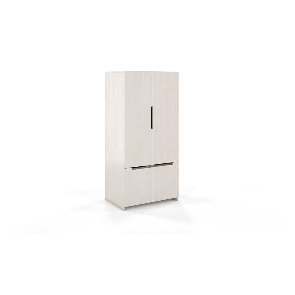 Bílá šatní skříň z borovicového dřeva 86x180 cm Bergman - Skandica SKANDICA