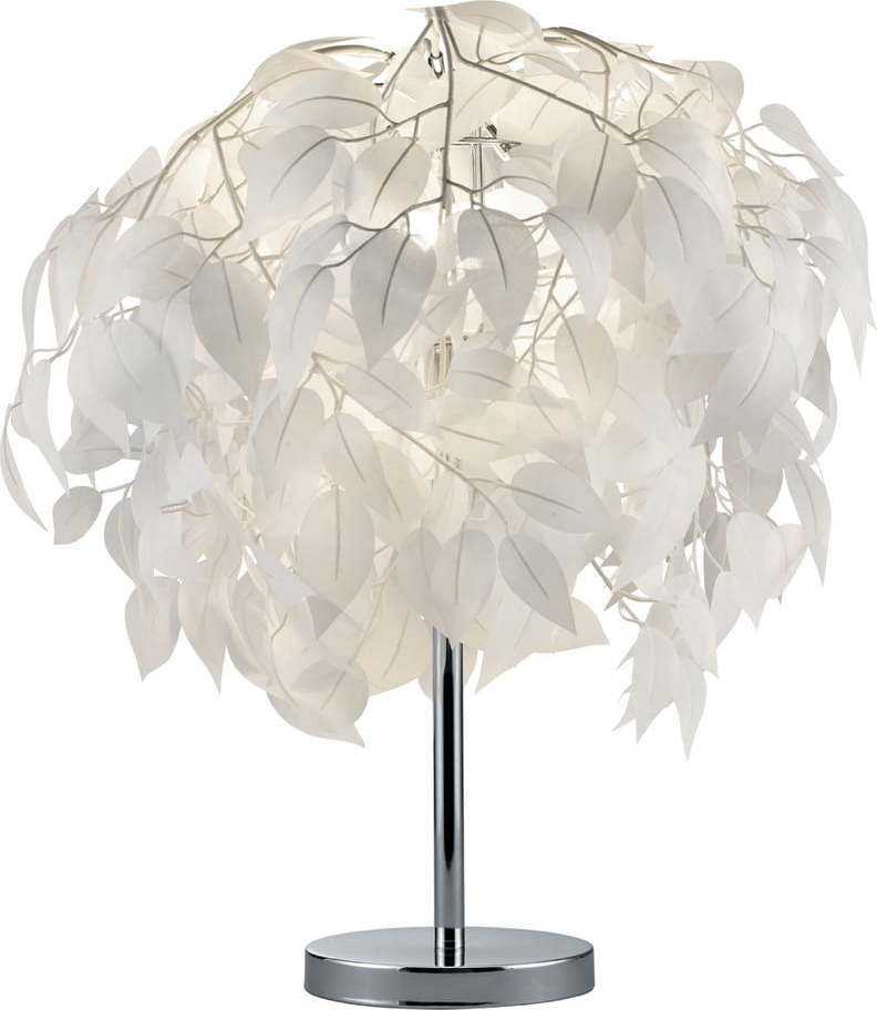 Bílá stolní lampa Trio Leavy