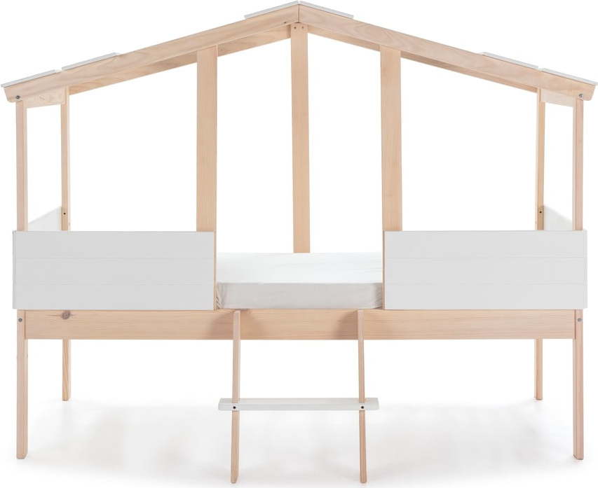 Bílá vyvýšená dětská postel Marckeric Parma