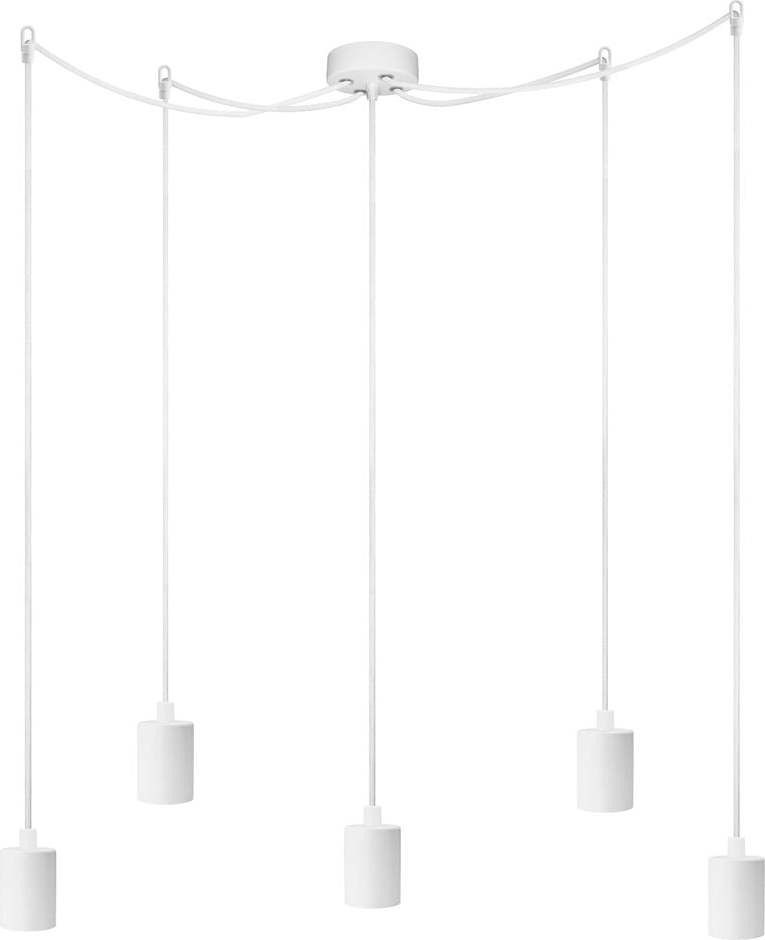 Bílé pětiramenné závěsné svítidlo Sotto Luce Cero Basic Sotto Luce