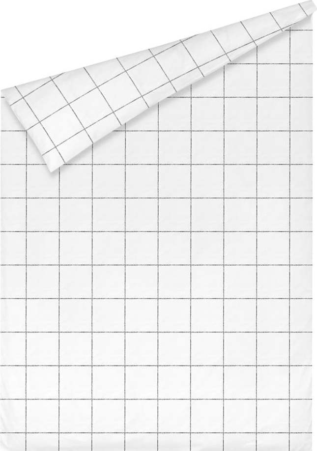 Bílé povlečení na peřinu z bavlněného perkálu Westwing Collection