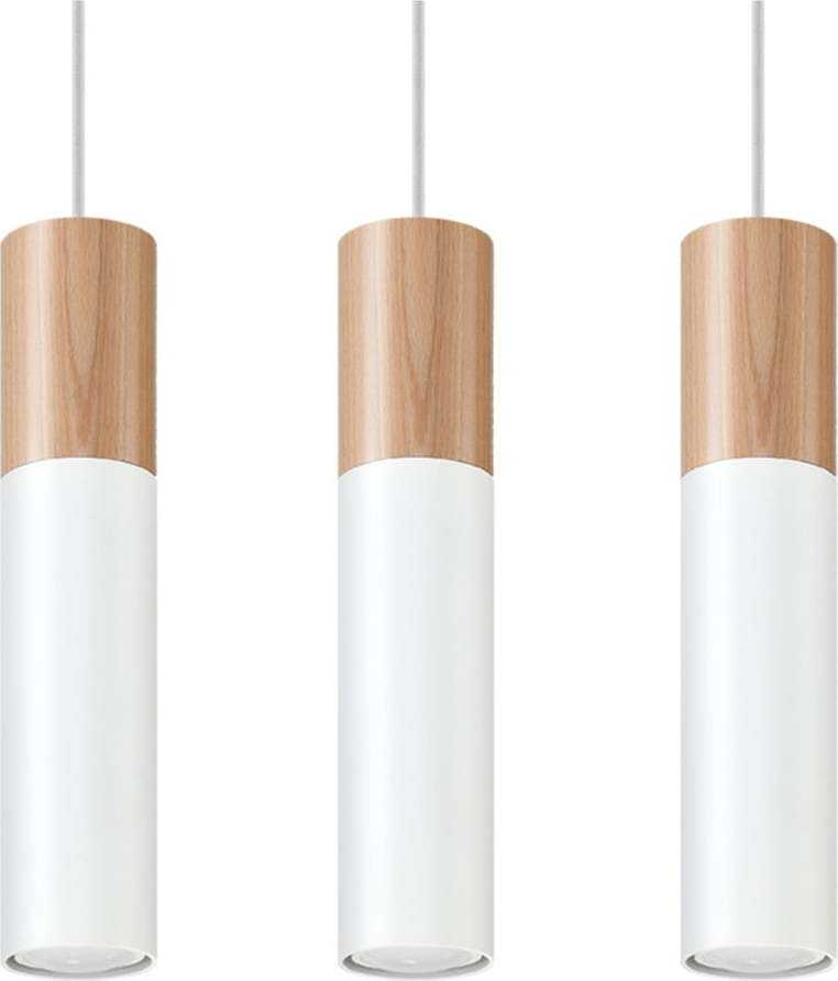 Bílé závěsné svítidlo Nice Lamps Paul