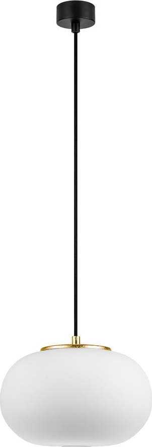 Bílé závěsné svítidlo s objímkou ve zlaté barvě Sotto Luce DOSEI Sotto Luce