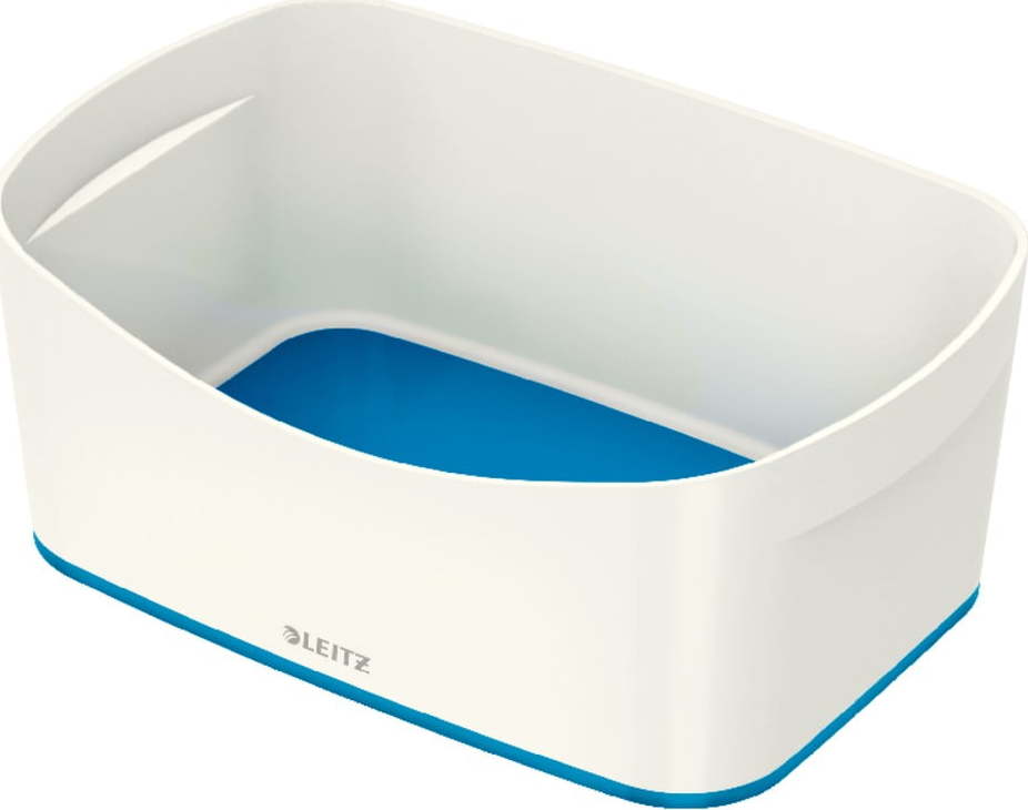 Bílo-modrý plastový úložný box MyBox - Leitz Leitz
