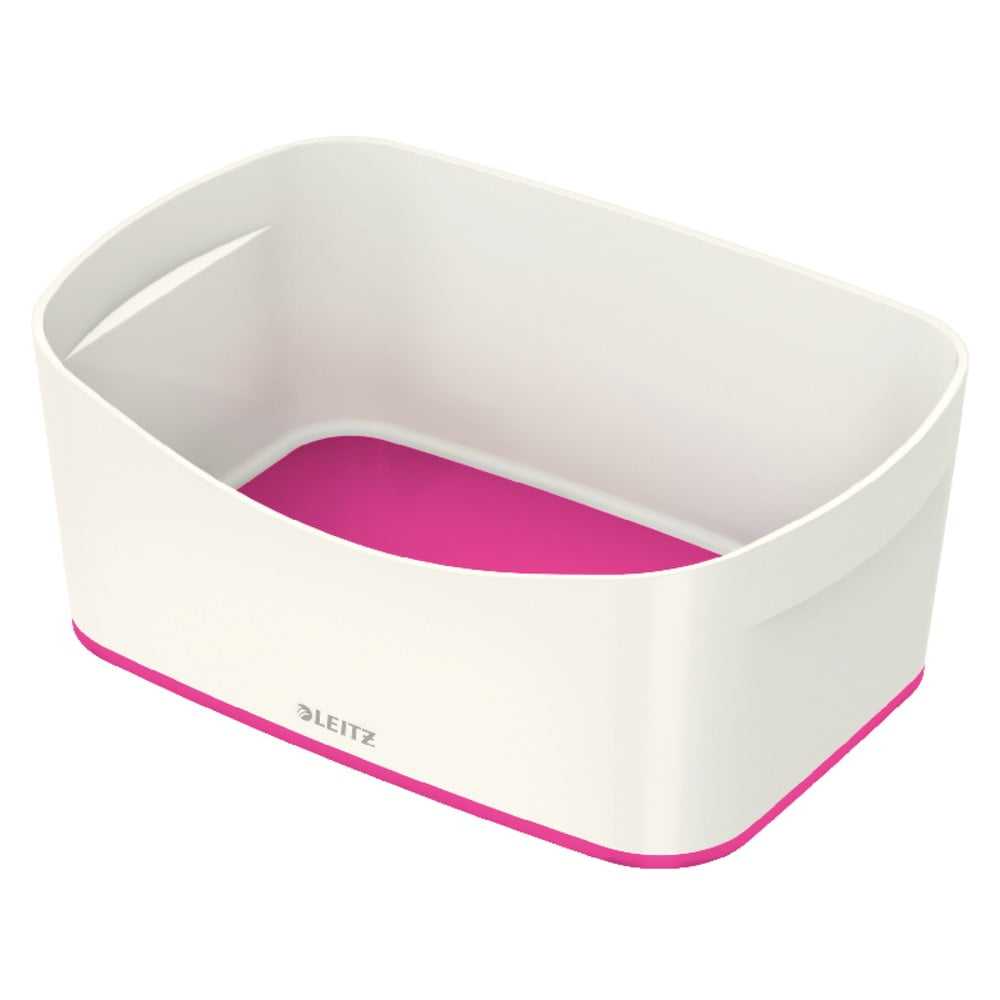 Bílo-růžový plastový úložný box MyBox - Leitz Leitz