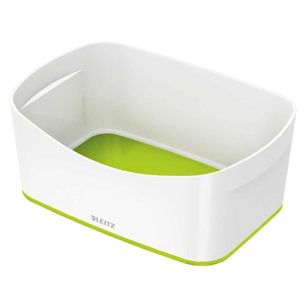 Bílo-zelený plastový úložný box MyBox - Leitz Leitz