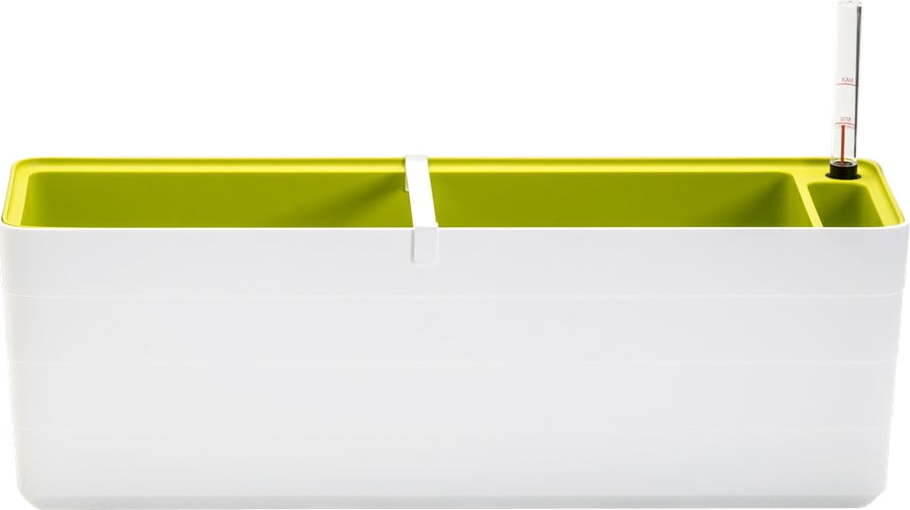 Bílo-zelený samozavlažovací truhlík