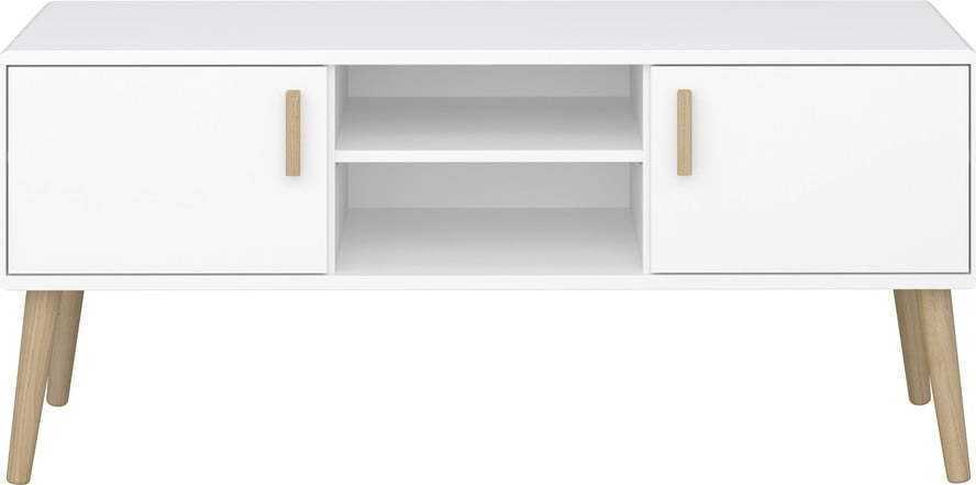 Bílý TV stolek 125x56 cm Pavona - Tvilum Tvilum