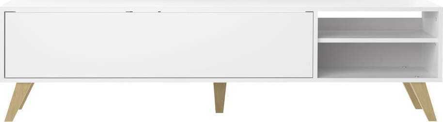 Bílý TV stolek 165x43 cm Prism - TemaHome TemaHome