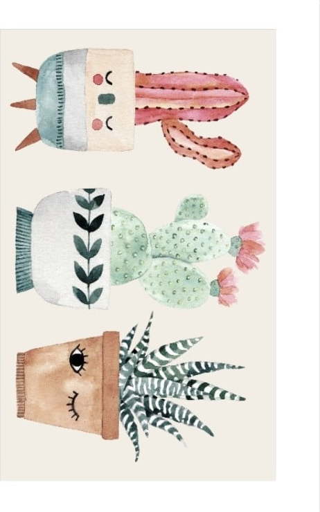 Bílý koberec 180x120 cm Cactus - Rizzoli Rizzoli