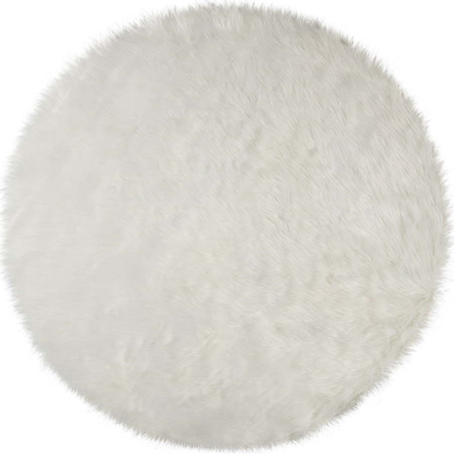 Bílý kulatý koberec ø 120 cm Sheepskin - Flair Rugs Flair Rugs