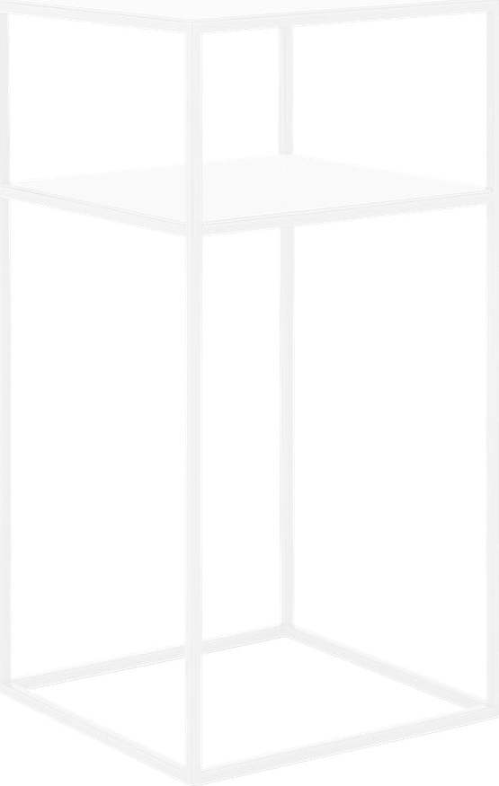 Bílý odkládací patrový stolek CustomForm Tensio