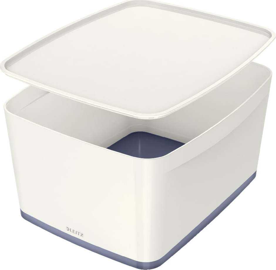 Bílý úložný box s víkem Leitz Office