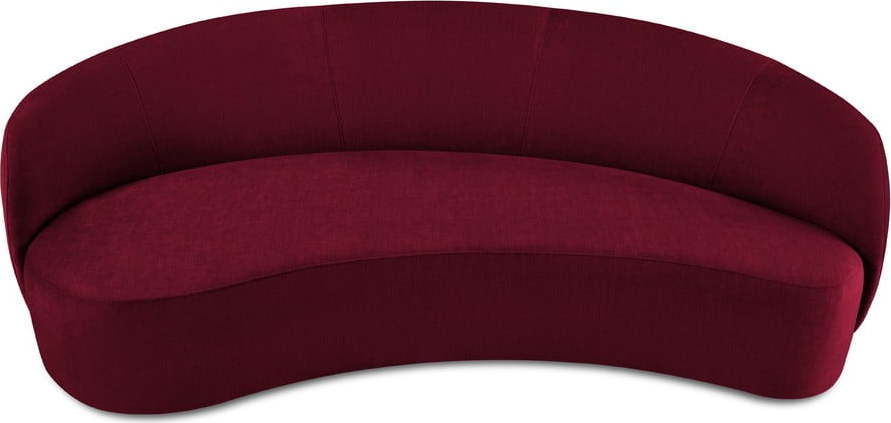 Bordová sametová asymetrická pohovka Mazzini Sofas Debbie