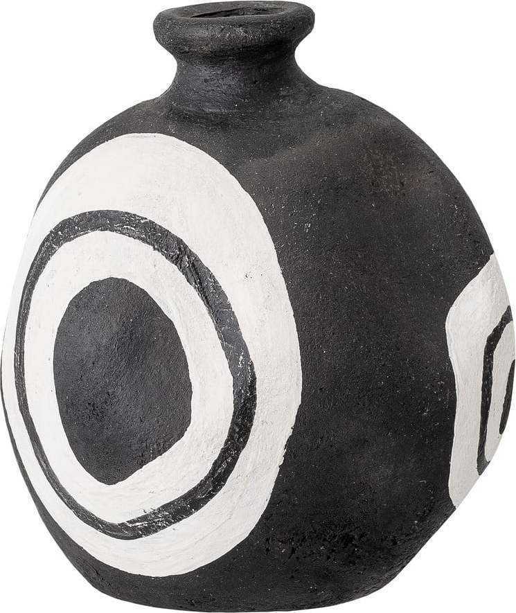 Černá dekorativní váza z terakoty Bloomingville Mika