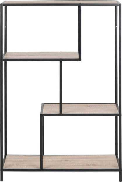 Černá knihovna v dekoru dubu sonoma 77x114 cm Seaford - Actona Actona