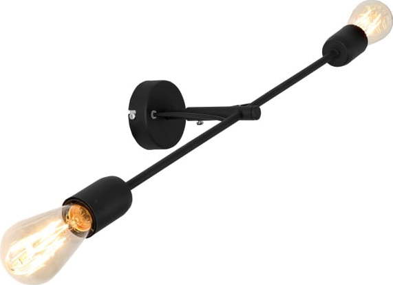 Černá nástěnná lampa pro 2 žárovky CustomForm Twigo