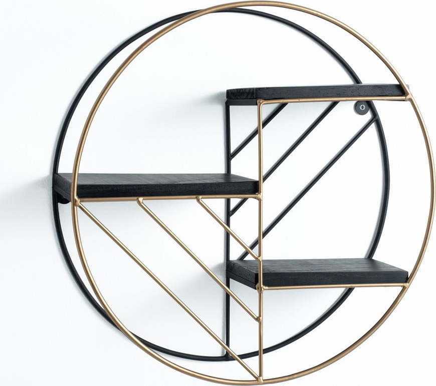 Černá nástěnná police Tomasucci Sorbo Tomasucci