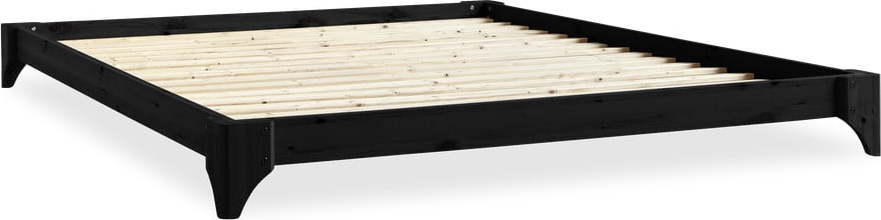 Černá postel z borovicového dřeva Karup Design Elan