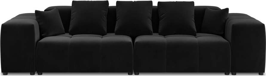Černá sametová pohovka 320 cm Rome Velvet - Cosmopolitan Design Cosmopolitan design