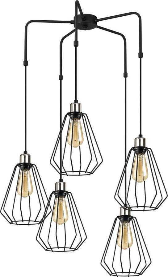 Černé kovové závěsné svítidlo Opviq lights Nestros Opviq lights