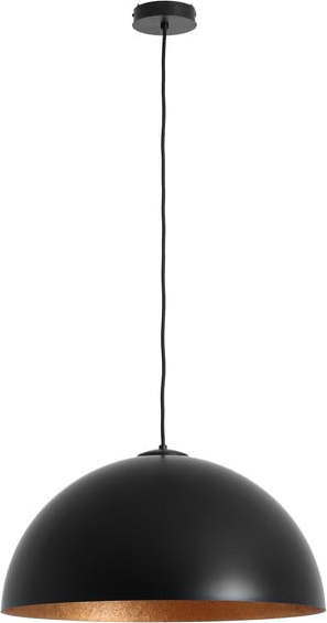 Černé závěsné svítidlo s detailem v měděné barvě CustomForm Lord