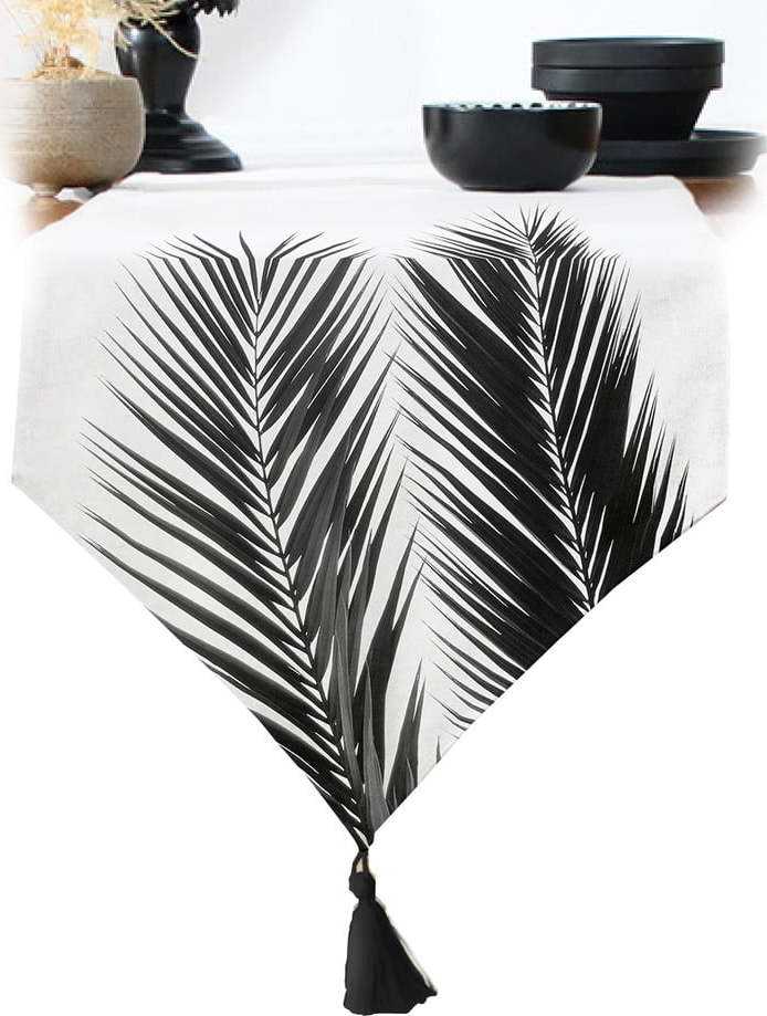 Černo-béžový běhoun na stůl 140x45 cm - Minimalist Cushion Covers Minimalist Cushion Covers