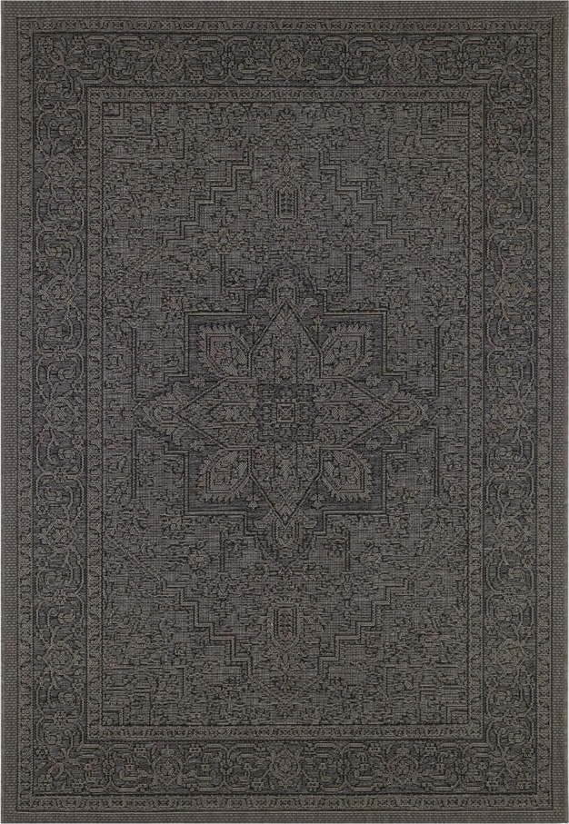 Černo-béžový venkovní koberec NORTHRUGS Anjara