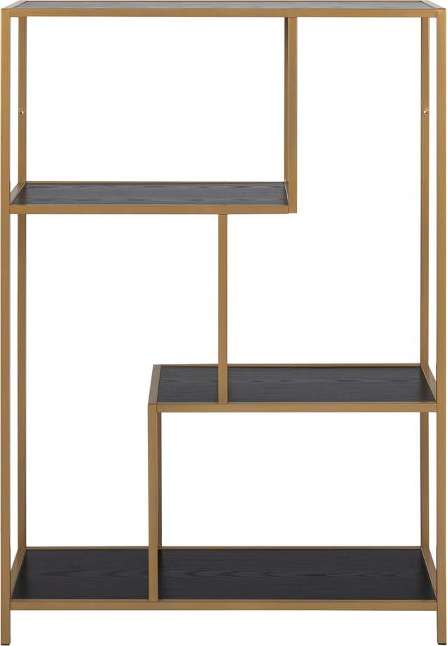 Černo-zlatá knihovna 77x144 cm Seaford - Actona Actona
