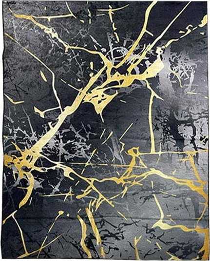 Černo-zlatý koberec 140x80 cm Modern Design - Rizzoli Rizzoli