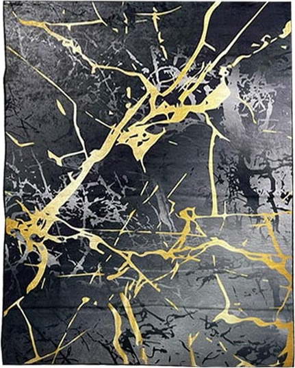 Černo-zlatý koberec 180x120 cm Modern Design - Rizzoli Rizzoli