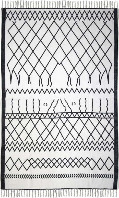 Černobílý bavlněný koberec HSM collection Colorful Living Garrio