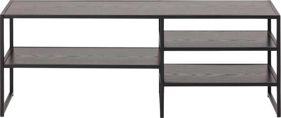 Černý TV stolek v dekoru jasanu 120x46 cm Seaford - Actona Actona