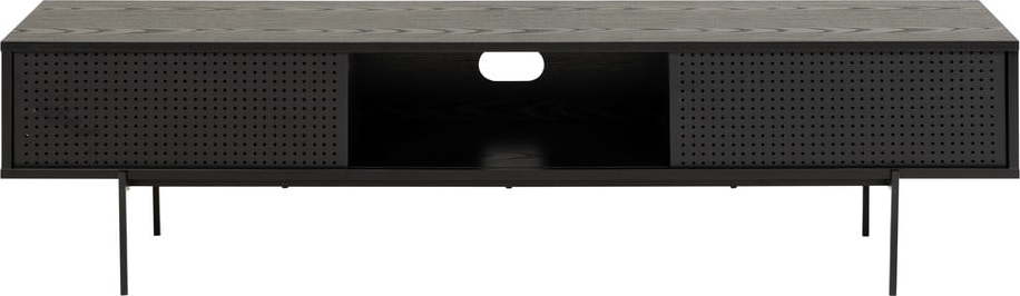 Černý TV stolek v dekoru jasanu 180x44.5 cm Angus - Actona Actona