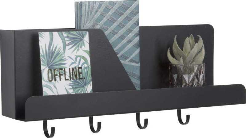 Černý nástěnný organizér s věšáky PT LIVING Perky PT LIVING