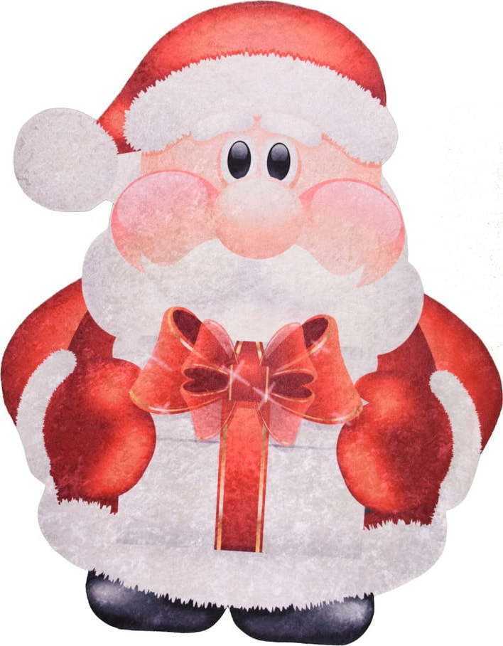 Červeno-bílý koberec Vitaus Santa